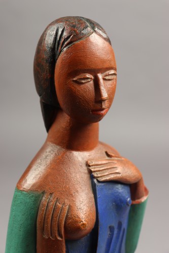 Art Déco - Jeune femme au sein nu - Jozef Cantré (1890-1957)