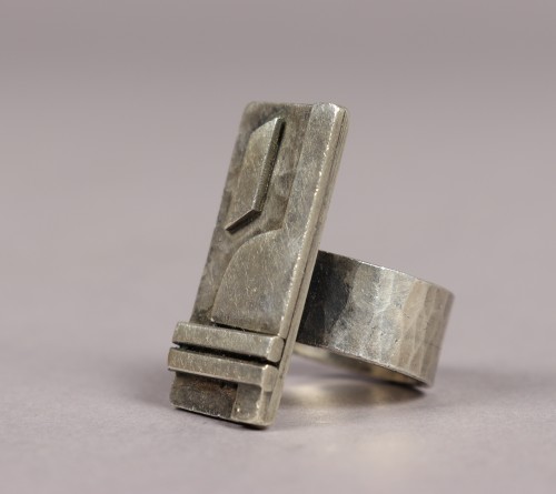 20th century - Silver ring - Jean Després (1889-1980)