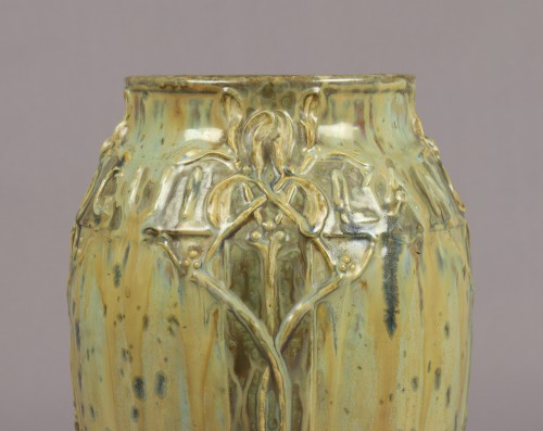 Vase au gui l'an neuf par Mougin - Art nouveau