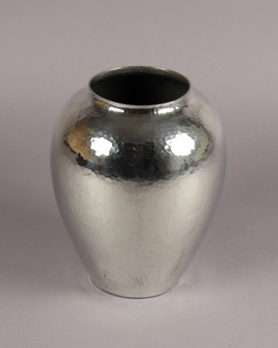 Antique Silver  - Silvered metal vase - Jean Després (1889-1980)