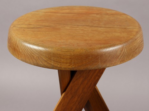 Sièges Chaise - Pierre Chapo (1927-1987) - Paire de tabourets modèle S.31 p