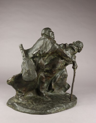 Sculpture Sculpture en Bronze - L'aveugle par Bernhard Hoetger