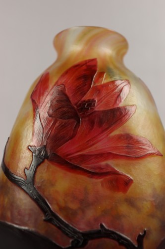 Art nouveau - Daum - Vase  aux magnolias