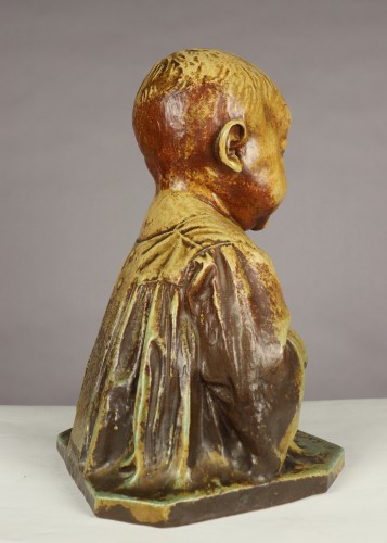 Art nouveau - Buste d'enfant daté de 1909 - Carl Angst et Paul Jeanneney