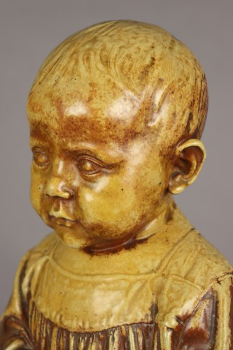 Antiquités - Buste d'enfant daté de 1909 - Carl Angst et Paul Jeanneney