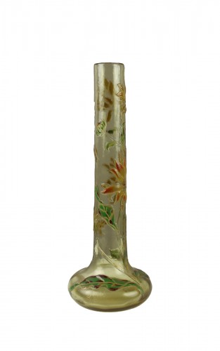 Bulb vase by Emile Gallé