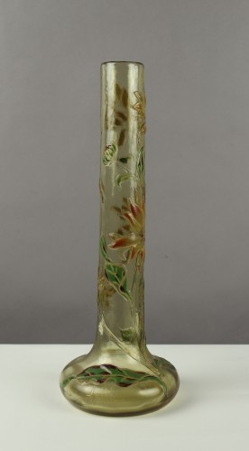 Vase bulbe par Emile Gallé - Verrerie, Cristallerie Style Art nouveau