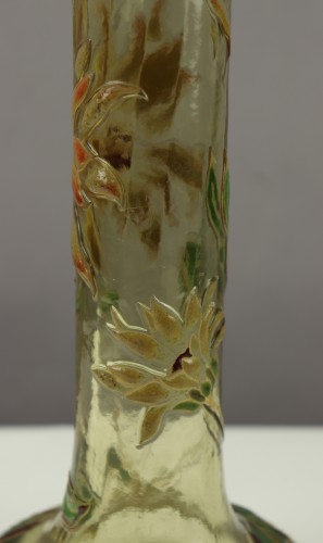 Art nouveau - Vase bulbe par Emile Gallé