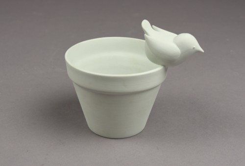 Céramiques, Porcelaines  - Pot oiseau dit aussi Pot Bagatelle par François-Xavier Lalanne, 1998.