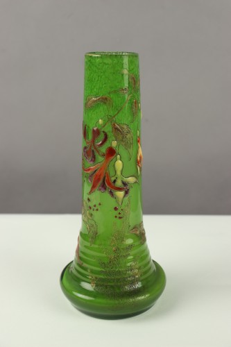 Art nouveau - Emile Gallé - Vase With Enamelled Flowers