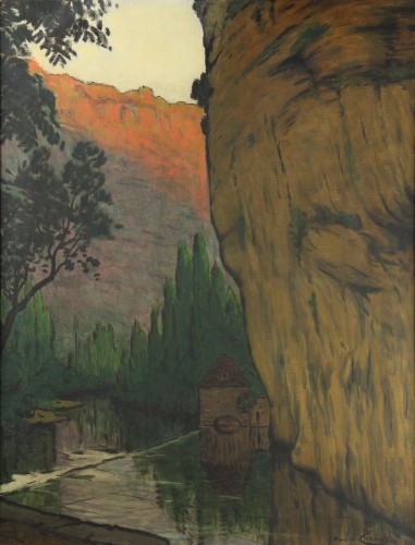 Paysage de vallée - Maurice Chabas (1862-1947) - Tableaux et dessins Style 