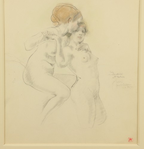 Tableaux et dessins Dessin, Aquarelle & Pastel - Les amies - Armand Rassenfosse (1862-1934)