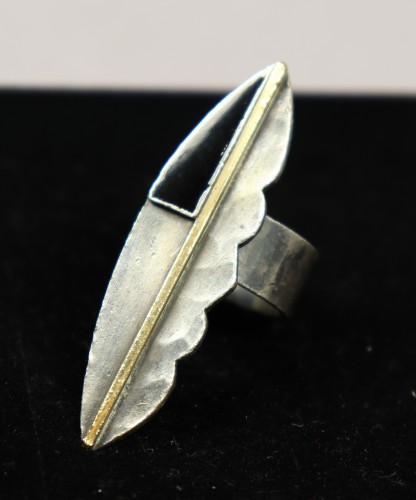 20th century - Silver ring - Jean Després (1889-1980)