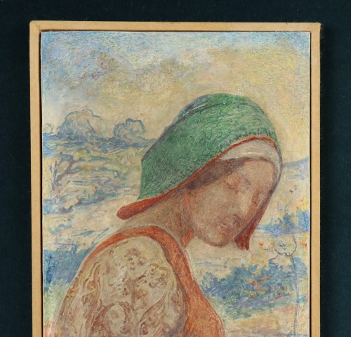 Tableaux et dessins Tableaux XIXe siècle - Portrait de jeune bretonne - Maurice Chabas (1862-1947)