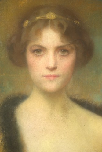 Tableaux et dessins Dessin, Aquarelle & Pastel - Portrait de jeune femme - Lucien-Victor Guirand de Scévola (1871-1950)