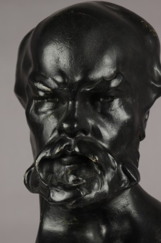 Art nouveau - Black plater Portrait of Paul Verlaine - Auguste de Niederhäusen known as Rodo