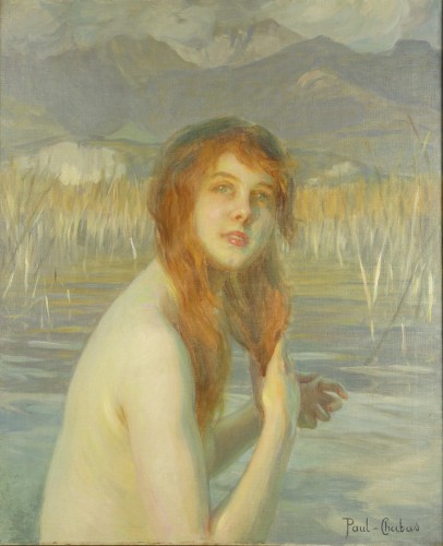 Nymphe au bain - Paul Emile Chabas (1869-1937). - Tableaux et dessins Style Art nouveau