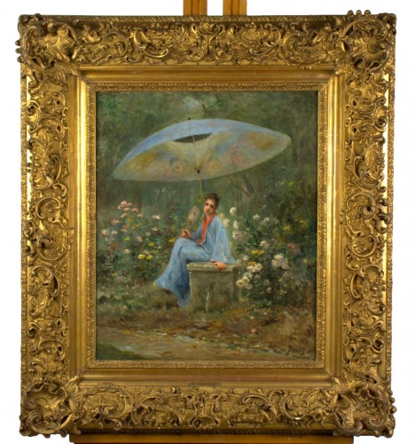 Jeune femme sous un parasol par Walter Anderson n (1856-1887)