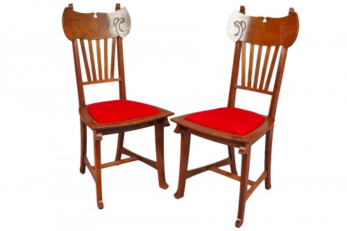 Set of eight chairs by Gustave Serrurier-Bovy
