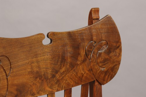Antiquités - Ensemble de huit chaises par Gustave Serrurier-Bovy