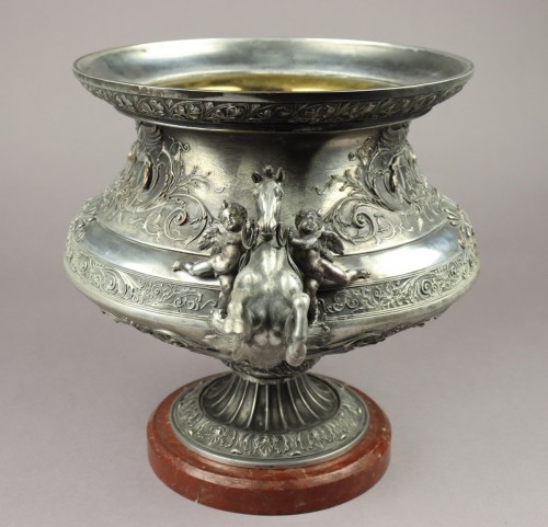 Napoléon III - Grande coupe en métal argenté par les Frères Fanniere