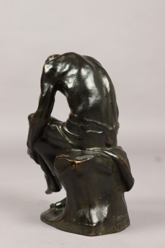 Sculpture Sculpture en Bronze - Le blessé par Constantin Meunier (1831-1905)