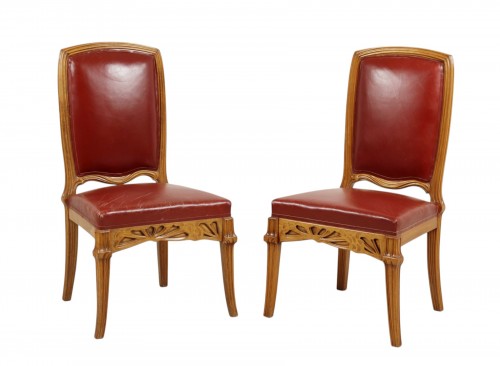 Pair of Berce des Prés chairs by Emile Gallé