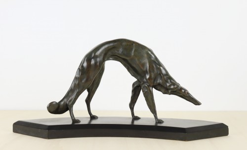 Greyhound by  Georges Lavroff (1895-1991) - Sculpture Style Art Déco