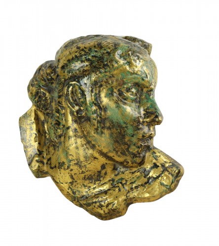 L'effroi  - Ceramic piece by Jean Mayodon (1863-1967)  after Emile-Antoine Bourdelle
