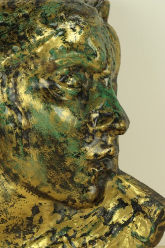 L'effroi - Épreuve en faïence par Jean Mayodon (1863-1967) d'après Emile-Antoine Bourdelle - Art Revival