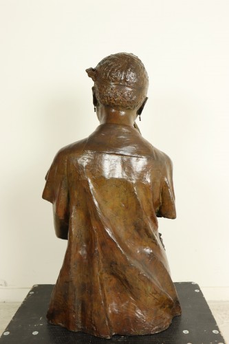 Sculpture Sculpture en Bronze - Buste de jeune créole par Albert César Cappabianca