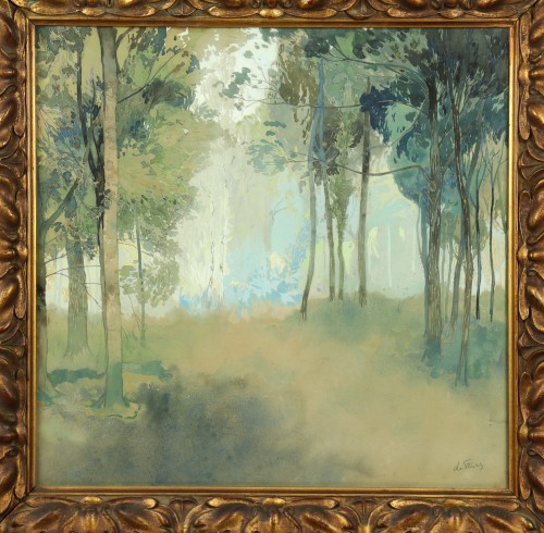 Tableaux et dessins Dessin, Aquarelle & Pastel - La clairière par Georges de Feure (1868–1943)