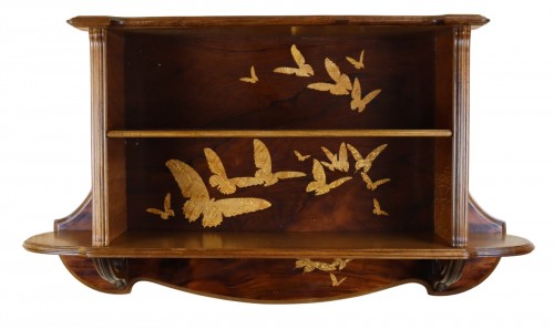 Marquetry shelf by Emile Gallé