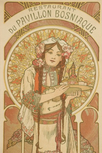 Alphonse Mucha - Menu of the Bosnian Pavilion for the 1900 Universal Exhibition - 