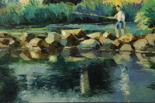 20th century - The angler by ul-Emile Pissarro (1884-1972)