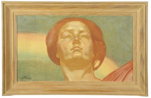 Portrait symboliste ou Etude pour l'Effort par Emile Fabry (1865-1966)