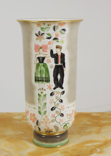 Vase aux alsaciens, Manufacture Nationale de Sèvres - Céramiques, Porcelaines Style Art Déco