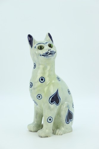 Chat en céramique par Emile Gallé - Céramiques, Porcelaines Style Art nouveau