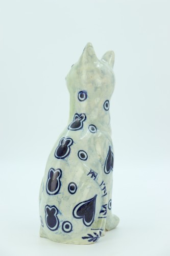 Chat en céramique par Emile Gallé - Art Revival