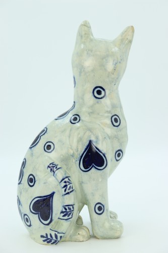 XIXe siècle - Chat en céramique par Emile Gallé