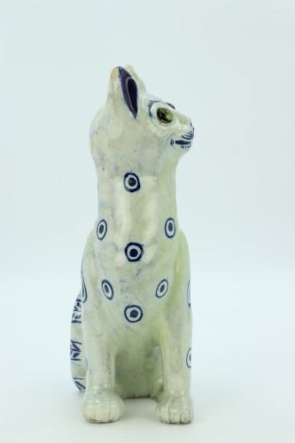 Art nouveau - Chat en céramique par Emile Gallé