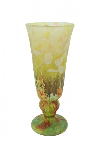 Vase Daum à décor de monnaie du pape