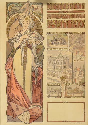 Affiche pour le Pavillon d'Autriche de l'Exposition Universelle par Alfons Mucha