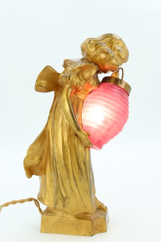 XXe siècle - La fille au lampion par Léo Laporte-Blairsy (1865-1923)
