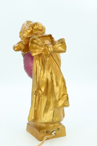 Art nouveau - La fille au lampion par Léo Laporte-Blairsy (1865-1923)
