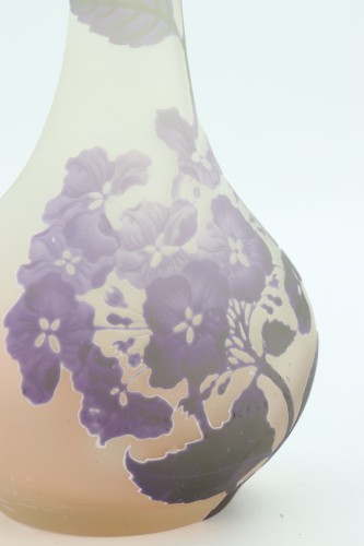 Vase Gallé à décor d'hortensia - Art nouveau