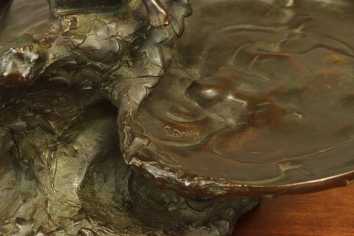 Centre de table à décor de naïade par Auguste Ledru (1860-1902) - Art Revival