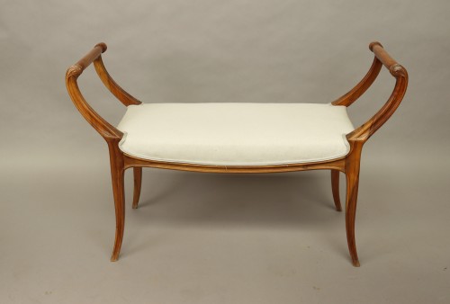 Banquette Art nouveau estampillée La Ruche - Sièges Style Art nouveau