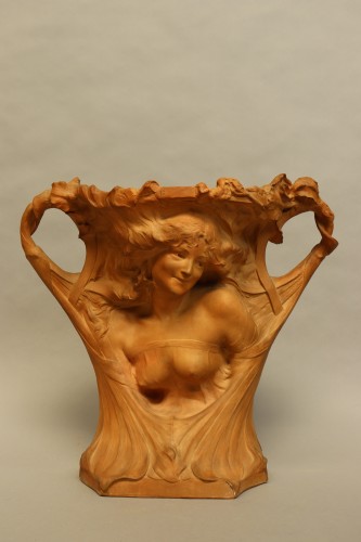 Terracotta vase by Paul François Berthoud (1870-1930) - Decorative Objects Style Art nouveau