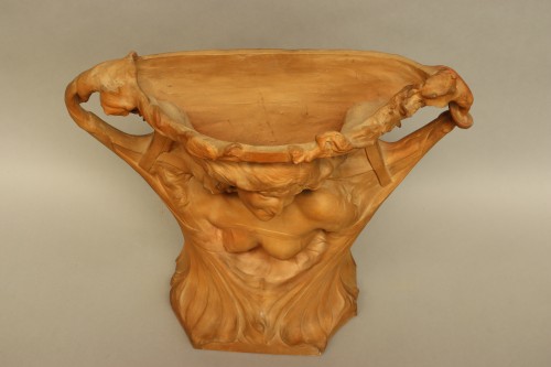 Terracotta vase by Paul François Berthoud (1870-1930) - 
